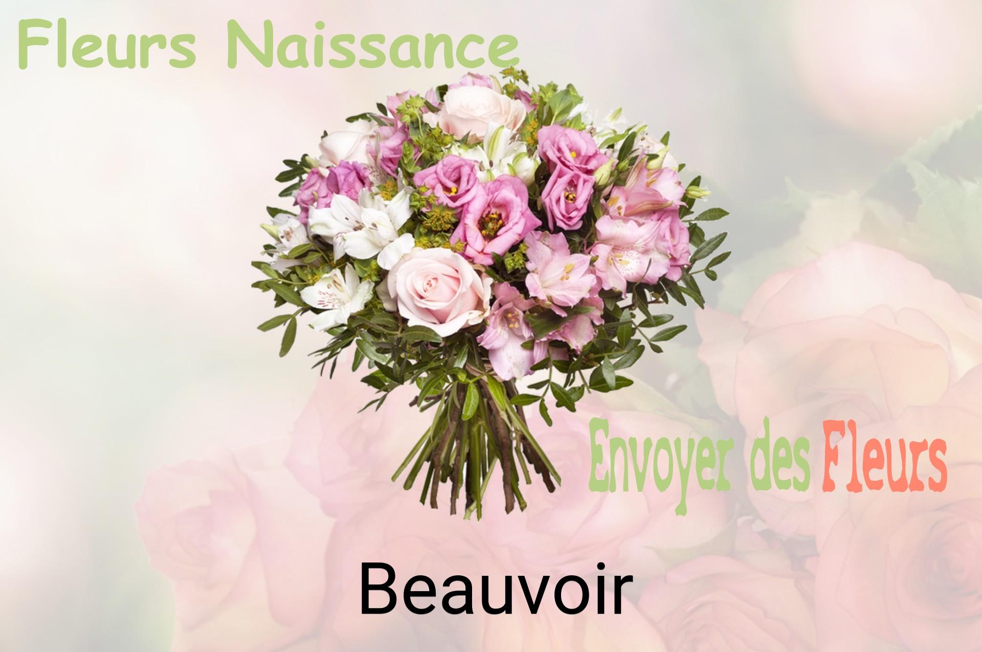 Bouquet de fleurs de naissance livré à Beauvoir